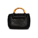 MINI BOLSA DUNA EM CROCHÊ METALIZADO  PRETO