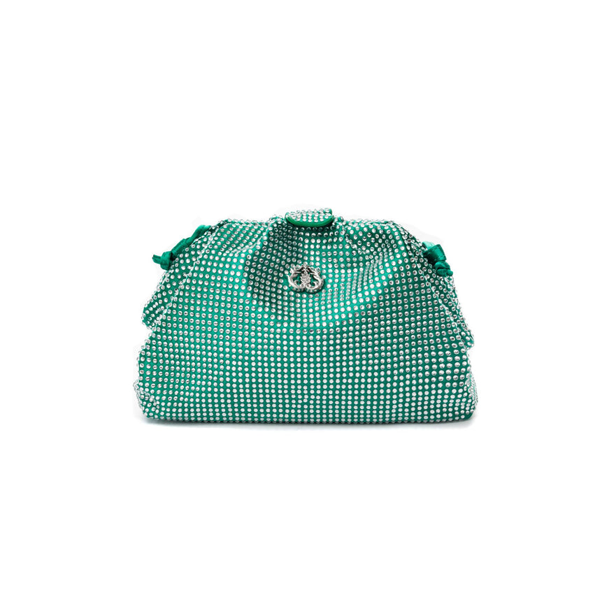 MINI POUCH  EM CRISTAIS VERDE