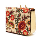 BOLSA ANNE ALONGADA PALHA FIORI BORDADA