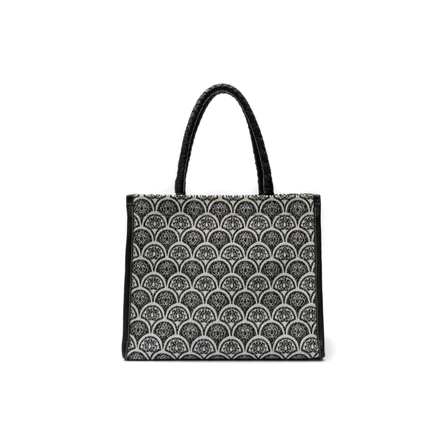 BOLSA MAXI TOTE SIRENA JACQUARD PRETO