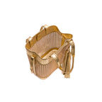 BOLSA TOTE PALHA SEXTAVADA GRANDE NEW CROCO NEW GOLD