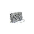 BOLSA PUFFER TWEED LUREX PRATA