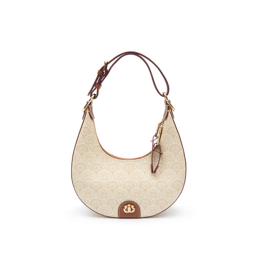 BOLSA HOBO SIRENA MONOGRAMA  CANVAS CREME