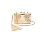 CLUTCH EM METAL ART DÉCO OURO