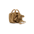 MINI BOLSA FIORI HANDMADE RAFIA NATURAL