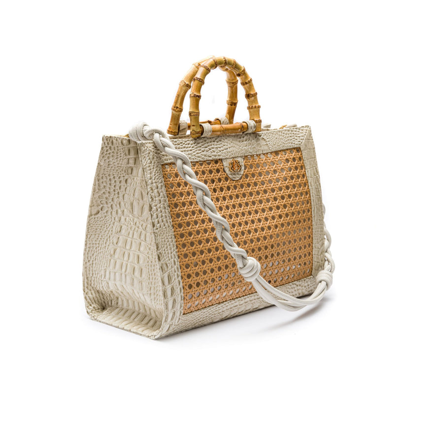 BOLSA DIANA MAXI EM COURO MAXI CROCO CHANTILY