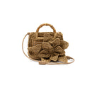 MINI BOLSA FIORI HANDMADE RAFIA NATURAL