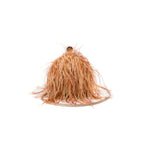 BOLSA  LILY EM PLUMAS OURO/BRONZE