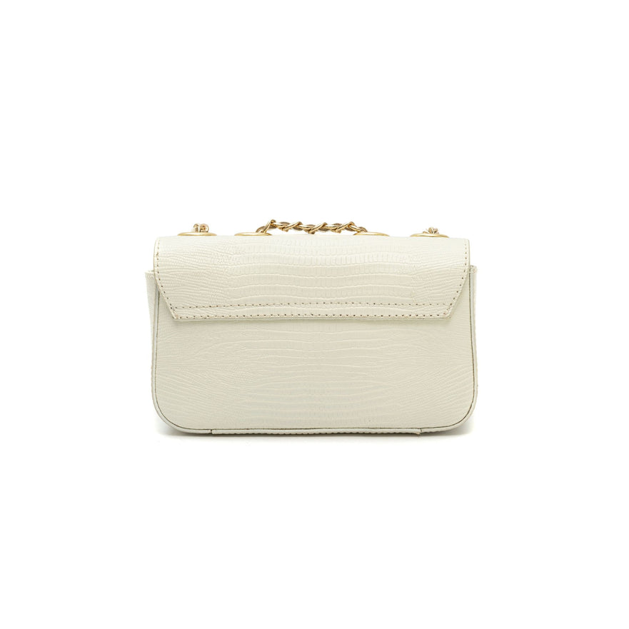 ANNE MINI LIZARD LEATHER BAG VANILLA GOLD
