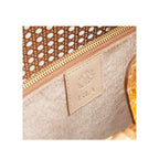 BOLSA DIANA MAXI EM COURO NATURAL E PALHA INDIANA  GOLD