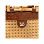 BOLSA DIANA MAXI EM COURO MAXI CROCO PINHÃO