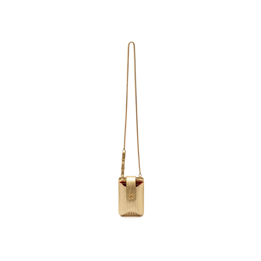 PHONE POUCH TIRACOLO EM PALHA GOLD