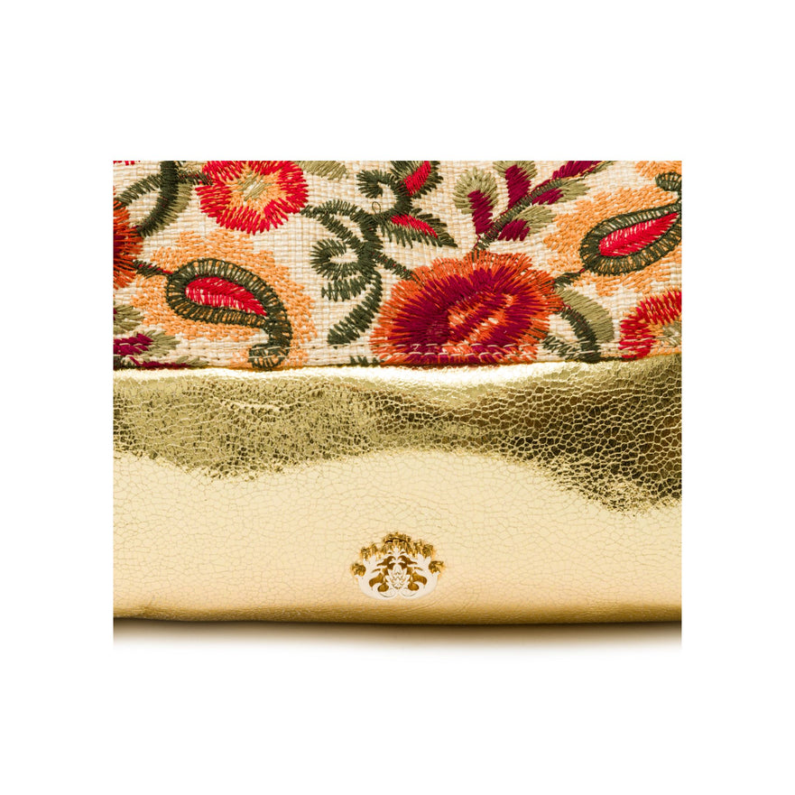 BOLSA MAXI SHOPPER DANNY PALHA FIORI BORDADA