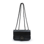 Mini Bolsa Anne Em Couro Natural Lizard Preto