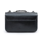 Mini Bolsa Anne Em Couro Natural Lizard Preto