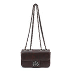 BOLSA ANNE EM COURO COBRA DARK ONIX
