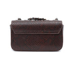 BOLSA ANNE EM COURO COBRA DARK ONIX