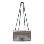 Mini Bolsa Anne Em Couro Natural Croco Roxy Onix