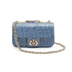 BOLSA BAGUETE ANNE MINI COURO CAIMAN SUMMER NIGHT