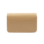 BOLSA CARTEIRA FOREVER NEW CROCO NATA OURO
