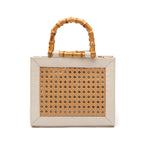 DIANA MEDIUM RAFFIA HEXAGONAL BAG MAXI CROC LEATHER CHANTILLY