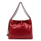 BOLSA DAYSE HOBO GRANDE EM COURO VERMELHO