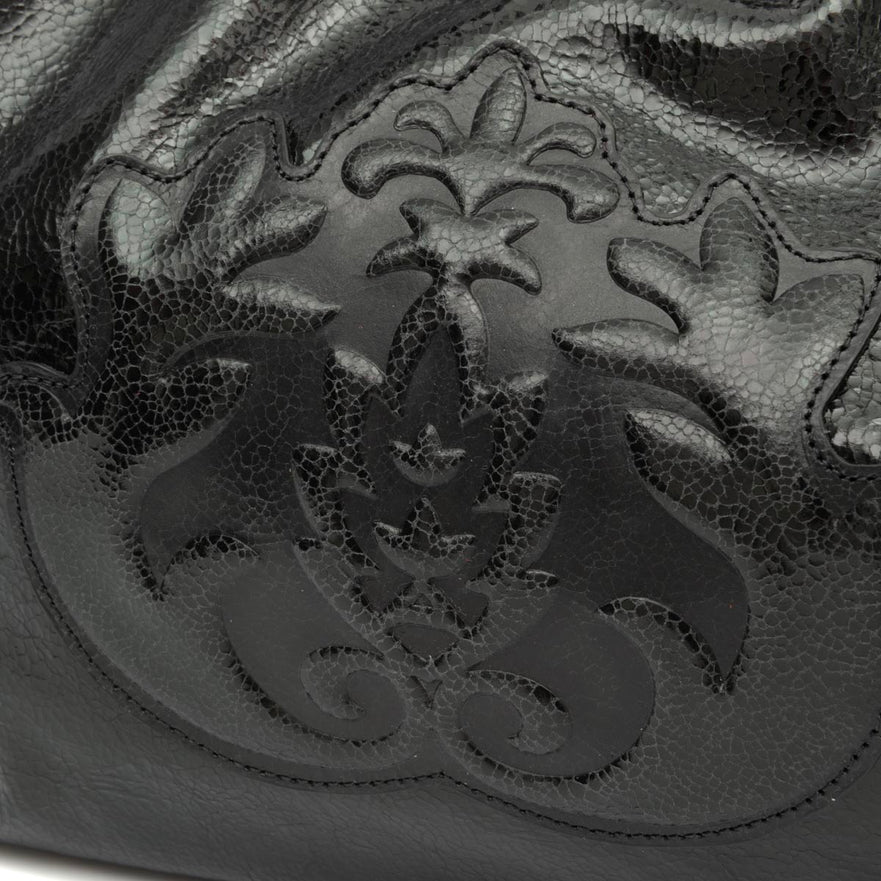 DAYSE HOBO BAG IN ONYX BODAN LEATHER