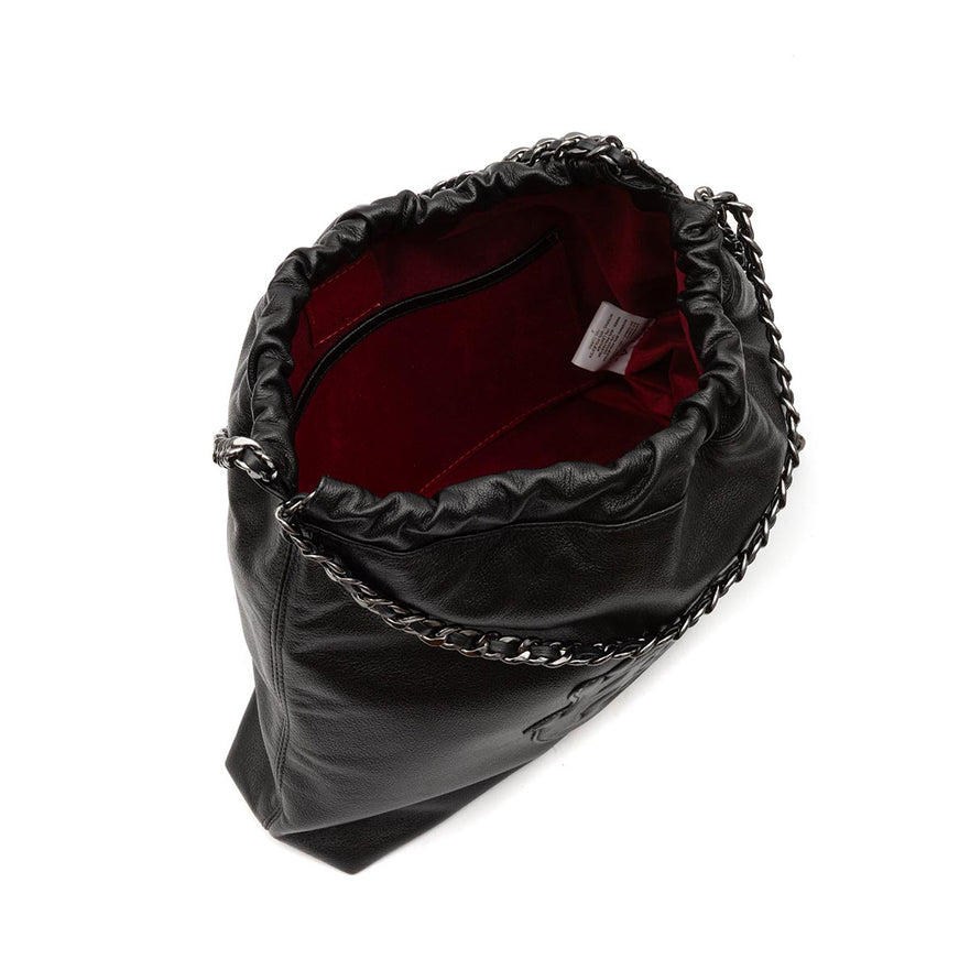 BOLSA DAYSE HOBO EM COURO PRETO