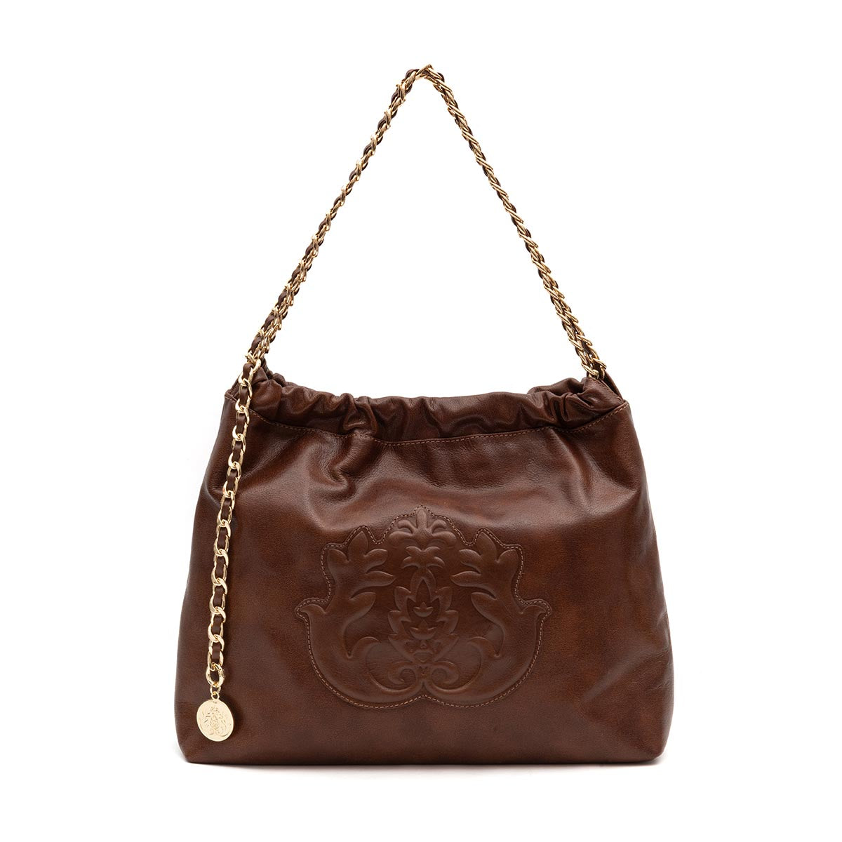 BOLSA DAYSE HOBO EM COURO CARAMELO