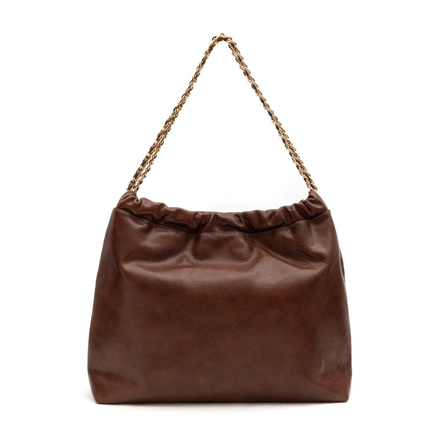 BOLSA DAYSE HOBO EM COURO CARAMELO