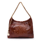 BOLSA DAYSE HOBO EM COURO ESTONADO PINHÃO