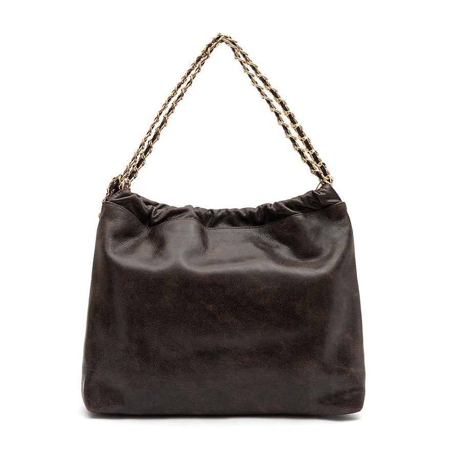 BOLSA DAYSE HOBO EM COURO METALIZADO