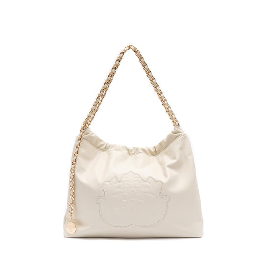 BOLSA DAYSE HOBO EM COURO BODAN MARSHMALLOW