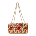 BOLSA ANNE ALONGADA FIORI BORDADA FRIDA OURO