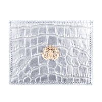 CARTEIRA COURO CROCO NEW CROCO PRATA