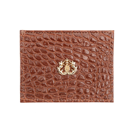 Carteira Couro New Croco Brownie