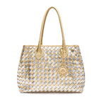BOLSA SHOPPER TRESSÊ OURO PRATA