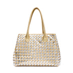 BOLSA SHOPPER TRESSÊ OURO PRATA