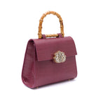BOLSA TOP HANDLE MÉDIA MAXI CROCO BURGUNDY