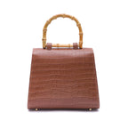 Bolsa Top Handle Média MAXI CROCO PECAN