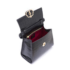 BOLSA TP HANDLE MÉDIA MAXI CROCO PRETO