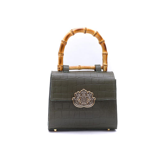 BOLSA TOP HANDLE MINI  ISLA MAXI CROCO MUSGO