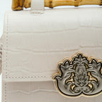 BOLSA TOP HANDLE MINI ISLA MAXI CROCO CHANTILY