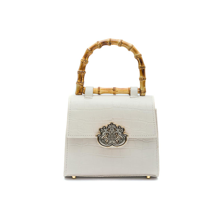 BOLSA TOP HANDLE MINI ISLA MAXI CROCO CHANTILY