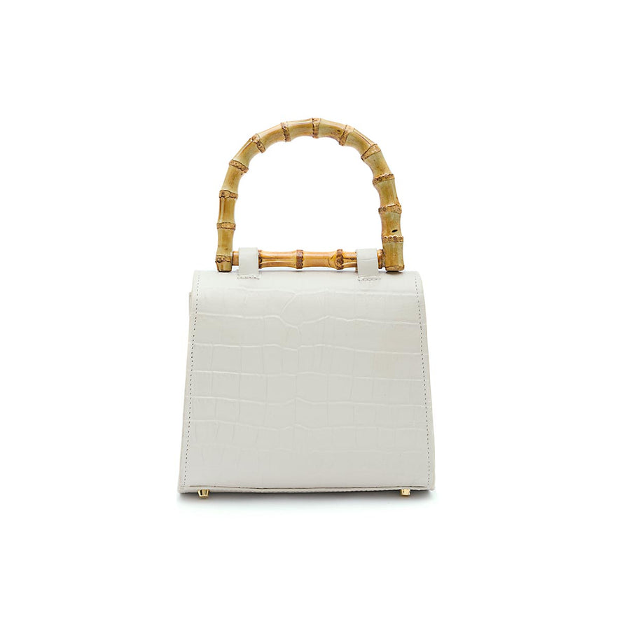 BOLSA TOP HANDLE MINI ISLA MAXI CROCO CHANTILY