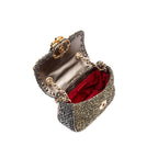 BOLSA MINI BAGUETE TWEED GLAM ROXY OURO