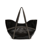 BOLSA TOTE MAIA MAXI CROCO PRETO