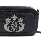 MINI BOLSA DANCE EM COURO PRETO ONIX LIZARD