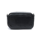 MINI BOLSA DANCE EM COURO PRETO ONIX LIZARD