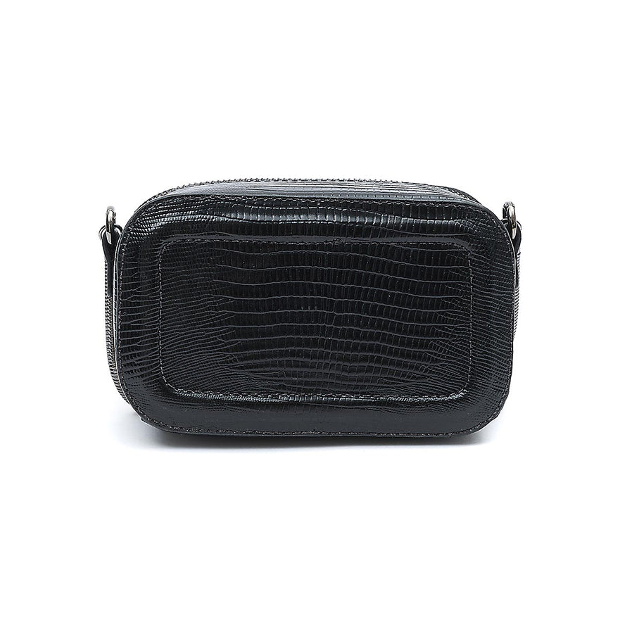 MINI BOLSA DANCE EM COURO PRETO ONIX LIZARD